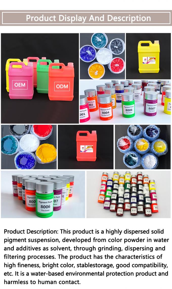 Water-based Liquid Fluorescent Pigment Pastes 8001 Fluorescent Gerlse Liquid Color Paste for Shoes 4