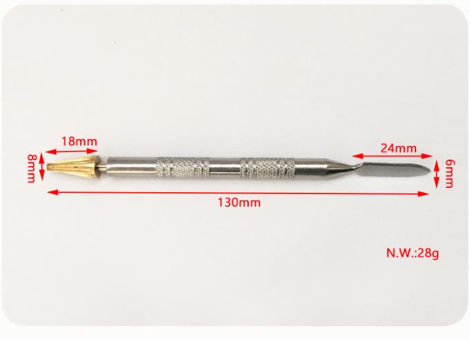DIY Dual Head Brass Roller Leather Craft Applicator Speedy Leather Edge Painting Pen Dyeing Roller Glue Smear Sealing Oil Brush 14