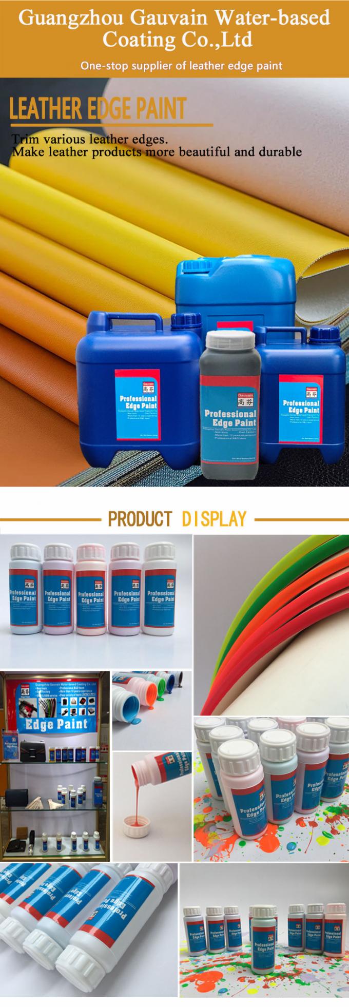Water Based One-time Fullness  Leather Edge Color Paint for Bags Shoes Belts Adhesive 0