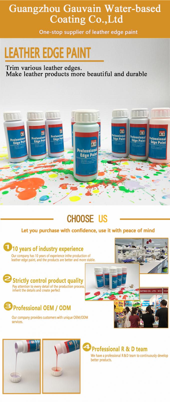 水性ポリウレタン グリッター レザー エッジ 塗料 家具用液体コーティング レザー ベルト バッグ ストラップ 靴上部 0
