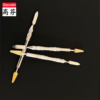 DIY Dual Head Brass Roller Leather Craft Applicator Speedy Leather Edge Painting Pen Dyeing Roller Glue Smear Sealing Oil Brush